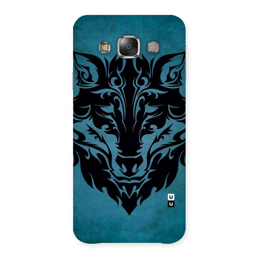 Black Artistic Wolf Back Case for Galaxy E7