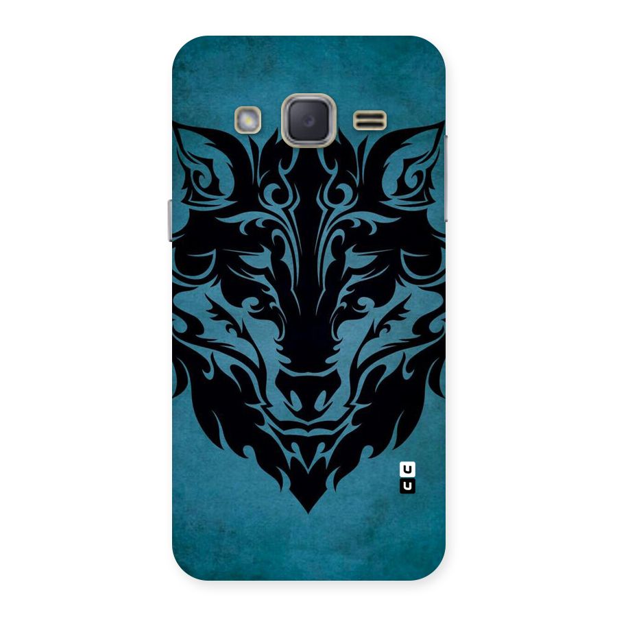 Black Artistic Wolf Back Case for Galaxy J2