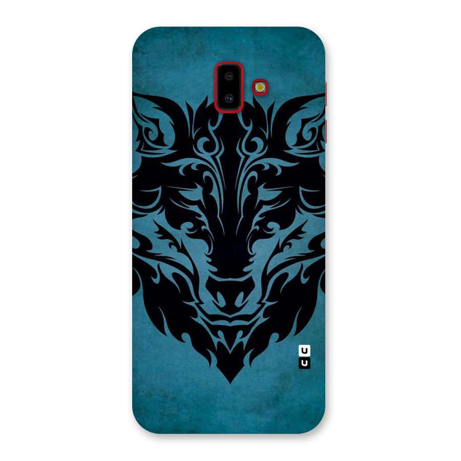 Black Artistic Wolf Back Case for Galaxy J6 Plus