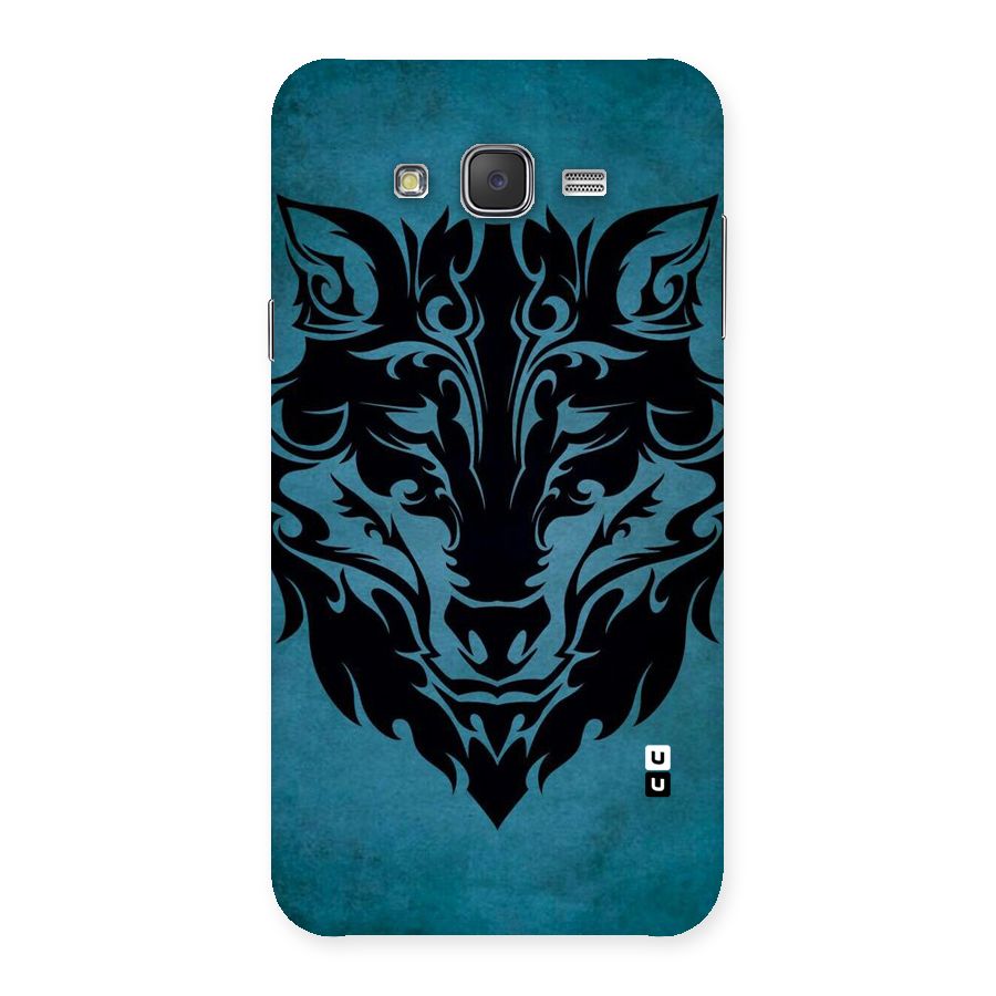 Black Artistic Wolf Back Case for Galaxy J7