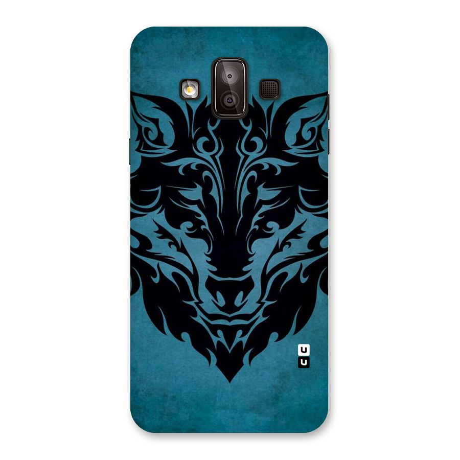 Black Artistic Wolf Back Case for Galaxy J7 Duo