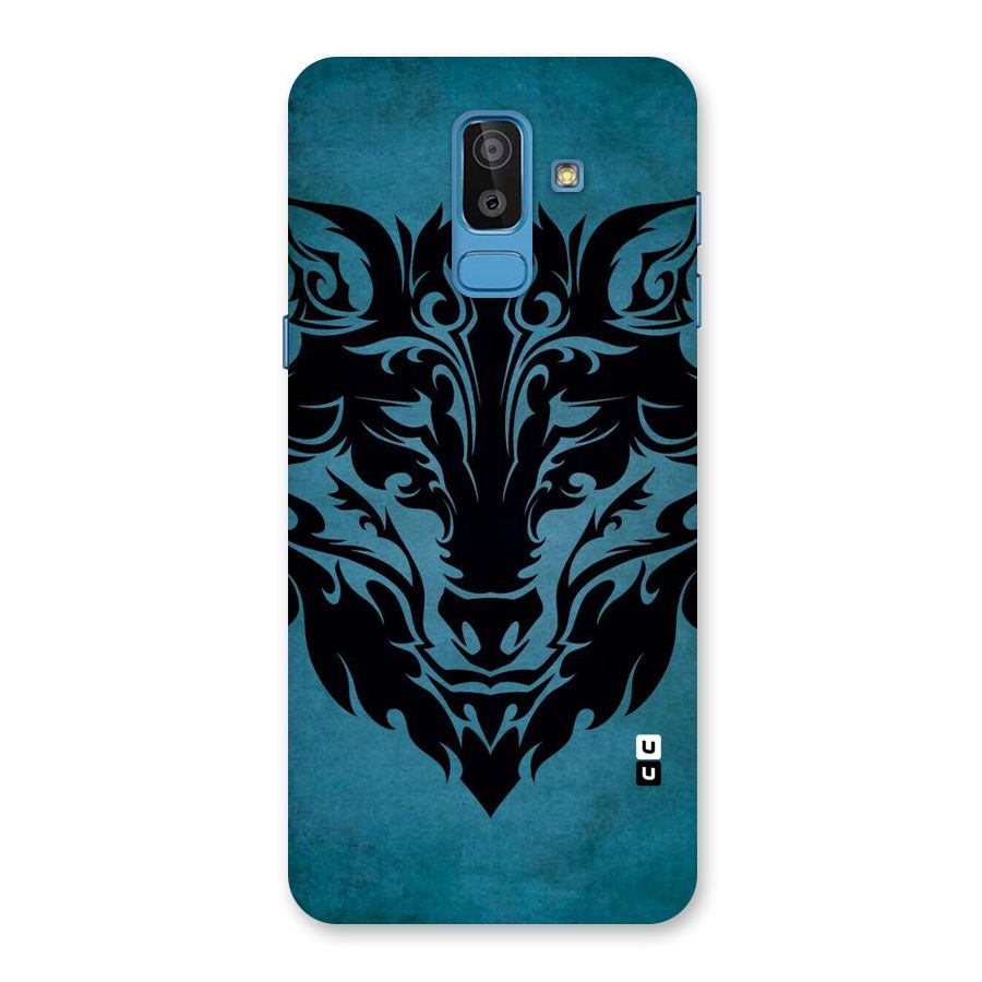 Black Artistic Wolf Back Case for Galaxy J8