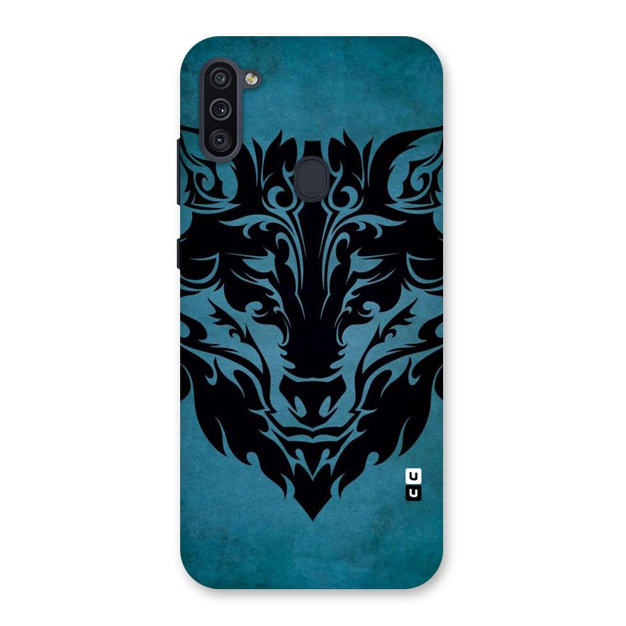 Black Artistic Wolf Back Case for Galaxy M11