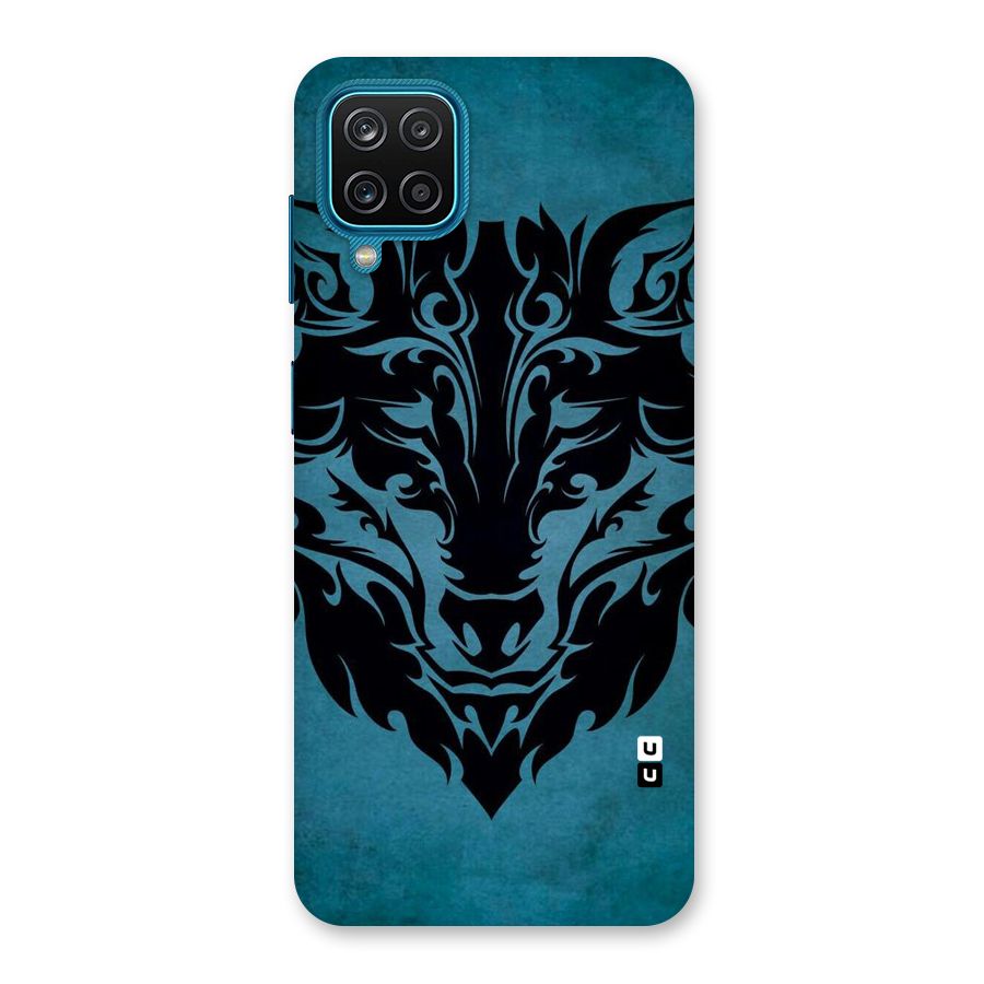 Black Artistic Wolf Back Case for Galaxy M12