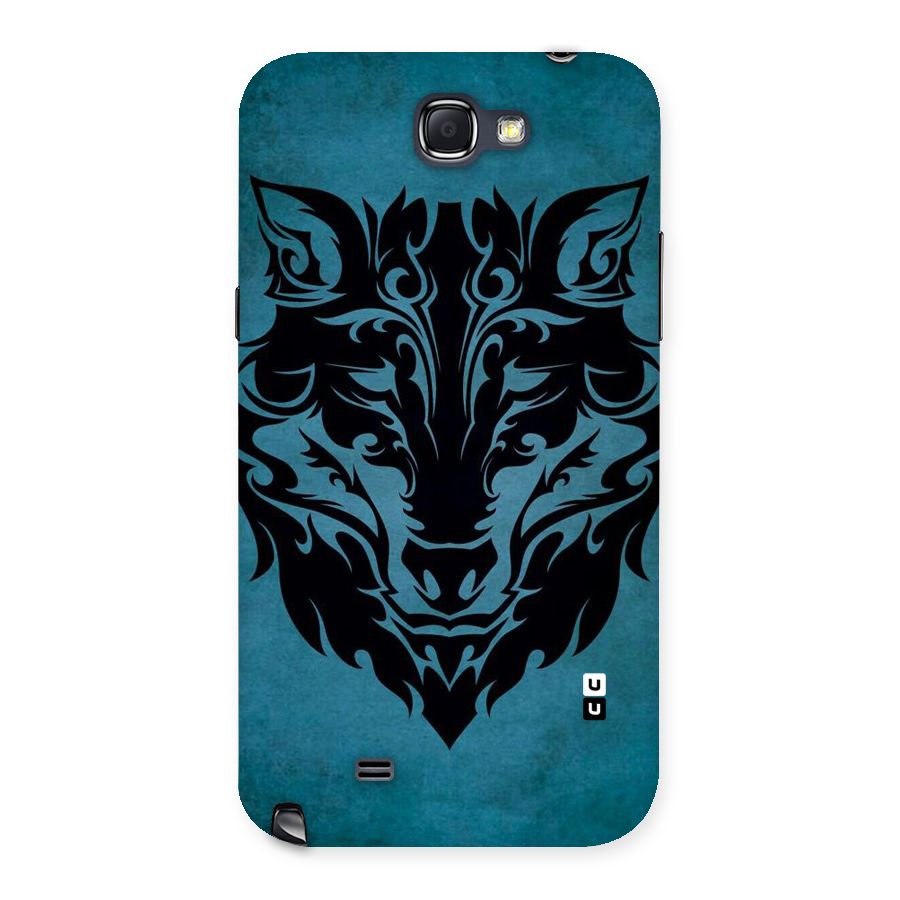 Black Artistic Wolf Back Case for Galaxy Note 2