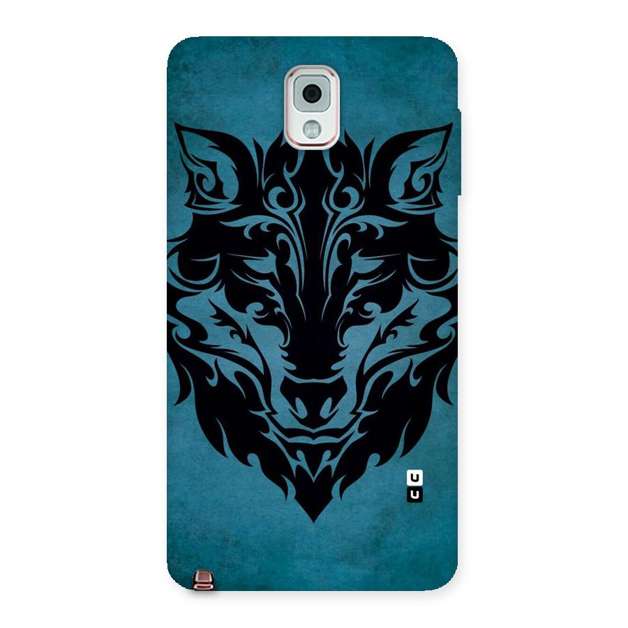 Black Artistic Wolf Back Case for Galaxy Note 3
