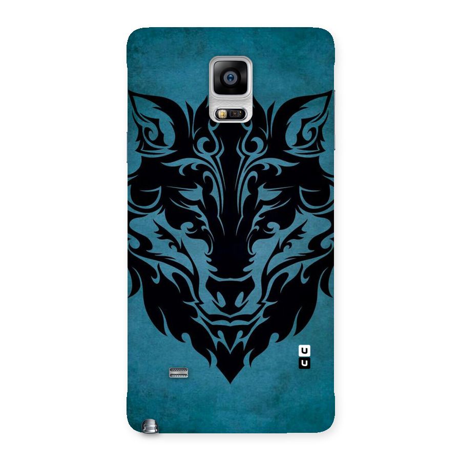 Black Artistic Wolf Back Case for Galaxy Note 4