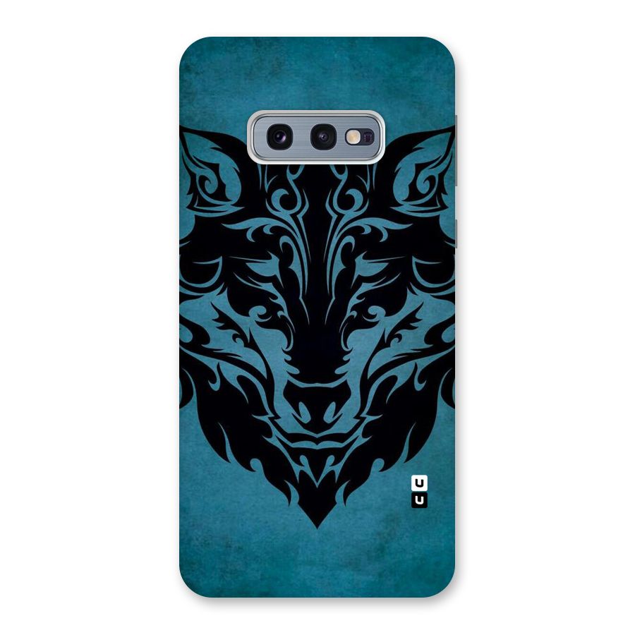 Black Artistic Wolf Back Case for Galaxy S10e