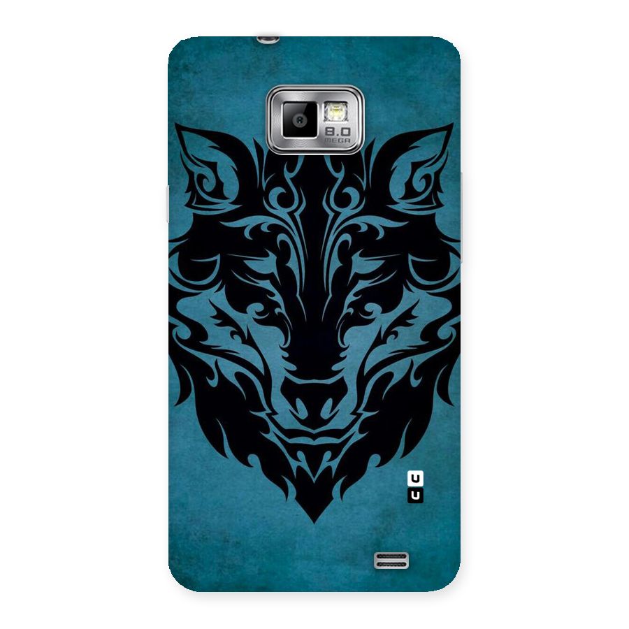 Black Artistic Wolf Back Case for Galaxy S2