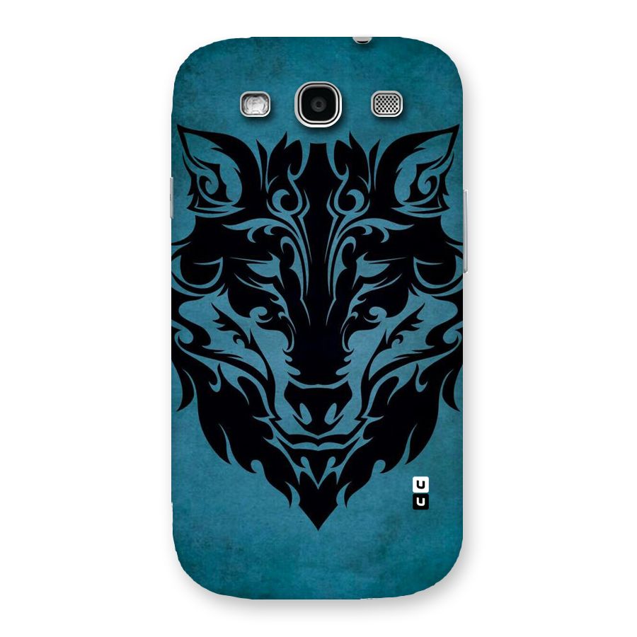 Black Artistic Wolf Back Case for Galaxy S3