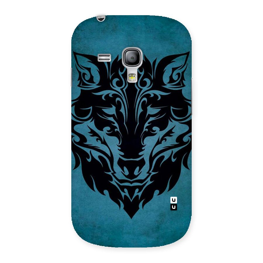 Black Artistic Wolf Back Case for Galaxy S3 Mini