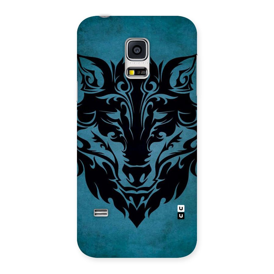 Black Artistic Wolf Back Case for Galaxy S5 Mini