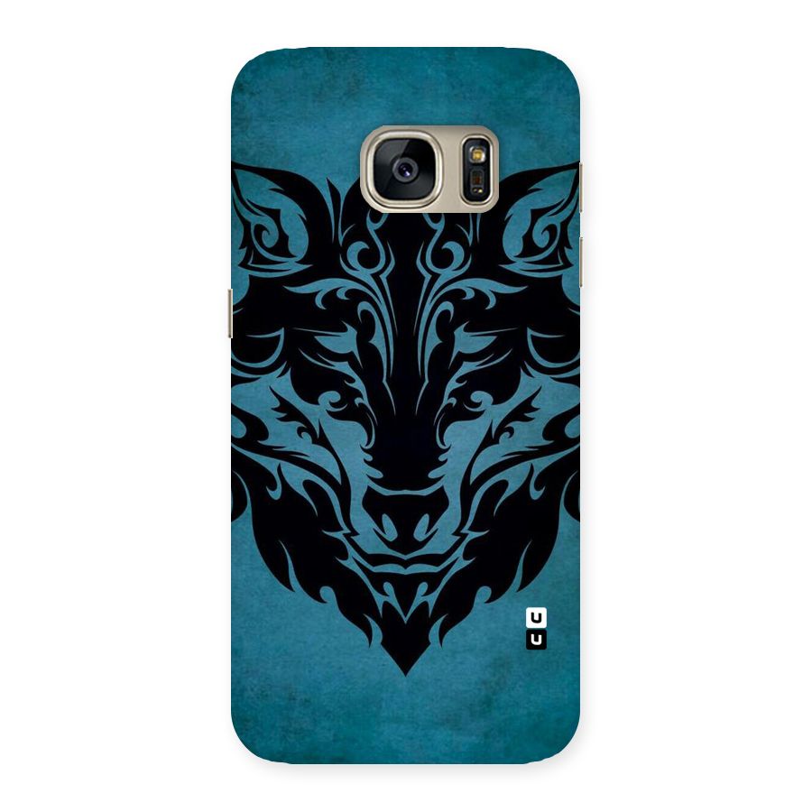 Black Artistic Wolf Back Case for Galaxy S7
