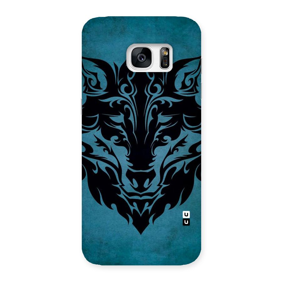 Black Artistic Wolf Back Case for Galaxy S7 Edge