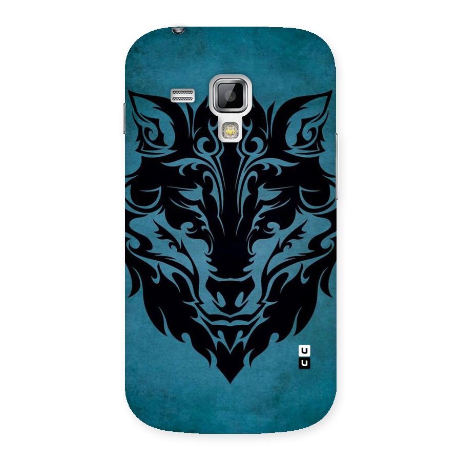 Black Artistic Wolf Back Case for Galaxy S Duos