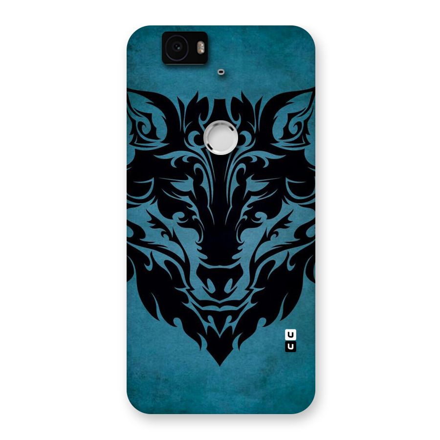 Black Artistic Wolf Back Case for Google Nexus-6P