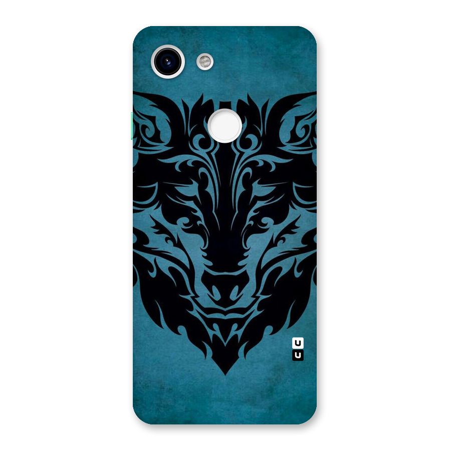 Black Artistic Wolf Back Case for Google Pixel 3