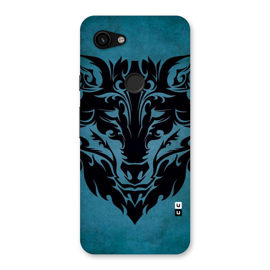 Black Artistic Wolf Back Case for Google Pixel 3a