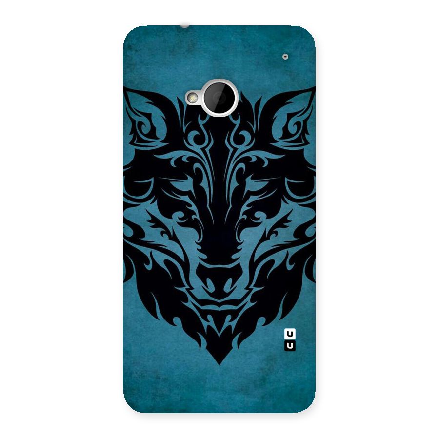 Black Artistic Wolf Back Case for HTC One M7