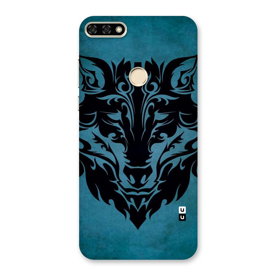 Black Artistic Wolf Back Case for Honor 7A