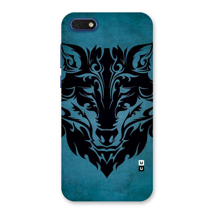 Black Artistic Wolf Back Case for Honor 7s