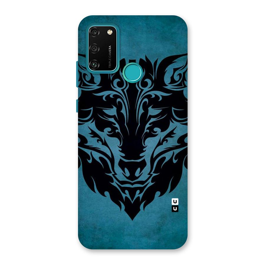 Black Artistic Wolf Back Case for Honor 9A