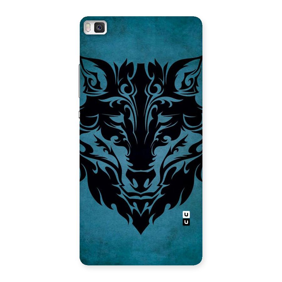 Black Artistic Wolf Back Case for Huawei P8