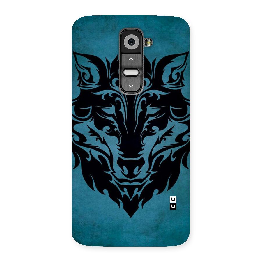 Black Artistic Wolf Back Case for LG G2