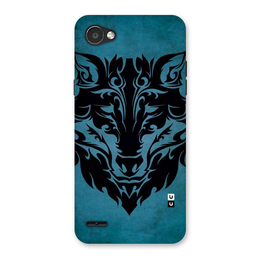 Black Artistic Wolf Back Case for LG Q6