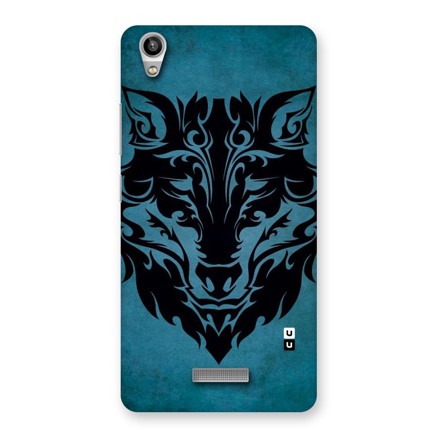 Black Artistic Wolf Back Case for Lava-Pixel-V1