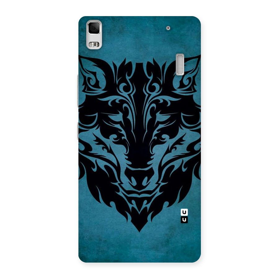 Black Artistic Wolf Back Case for Lenovo A7000