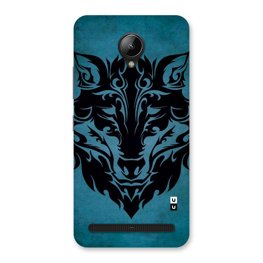 Black Artistic Wolf Back Case for Lenovo C2