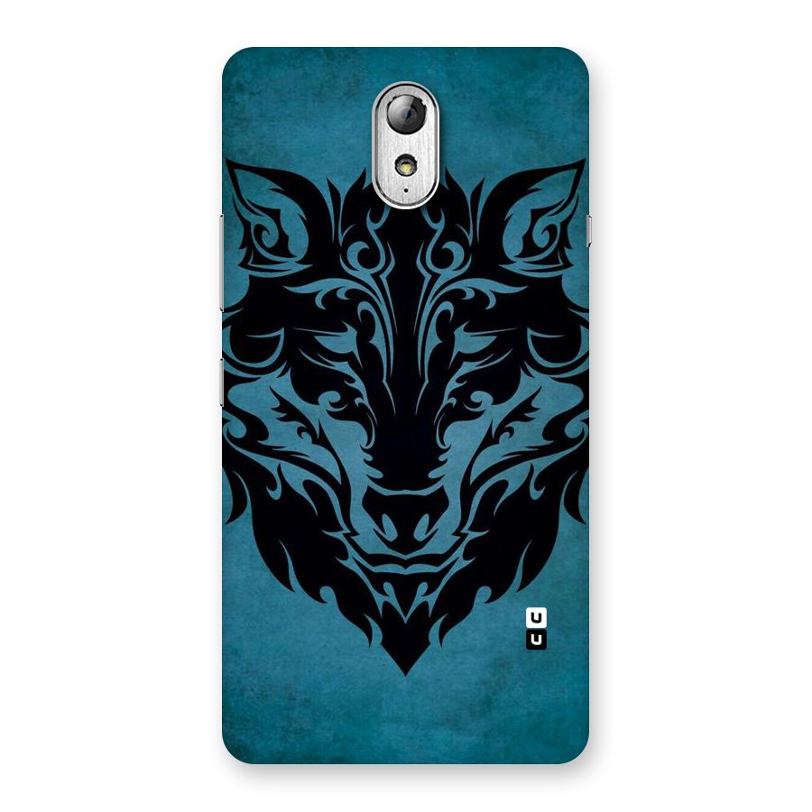 Black Artistic Wolf Back Case for Lenovo Vibe P1M