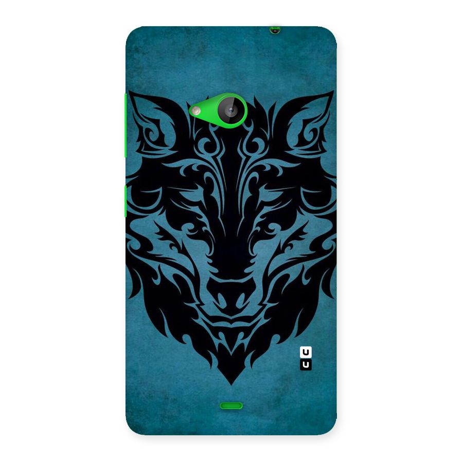 Black Artistic Wolf Back Case for Lumia 535