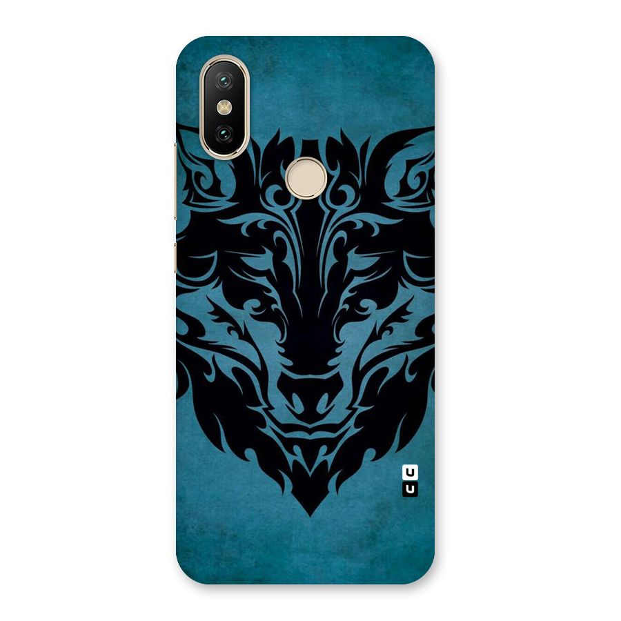 Black Artistic Wolf Back Case for Mi A2