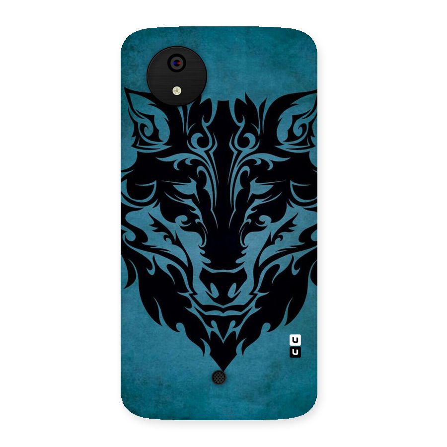 Black Artistic Wolf Back Case for Micromax Canvas A1