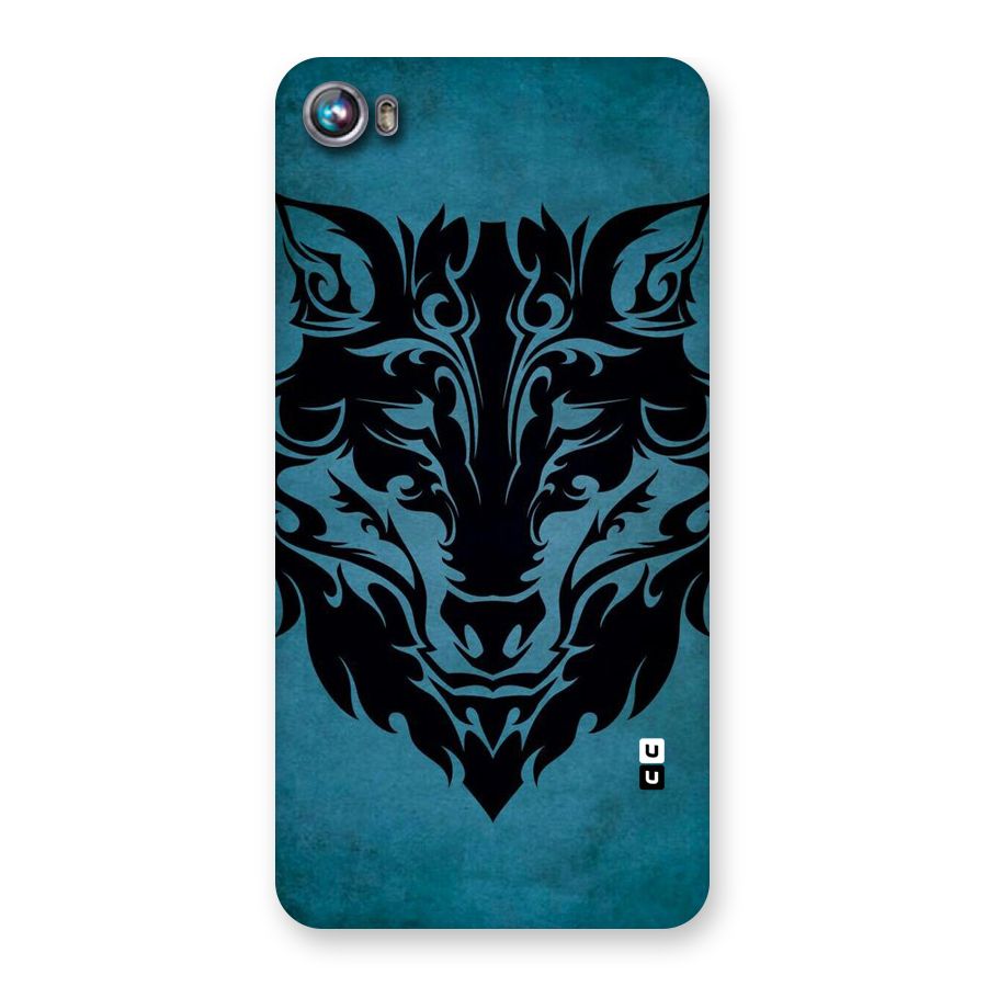 Black Artistic Wolf Back Case for Micromax Canvas Fire 4 A107