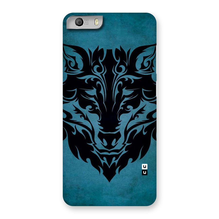 Black Artistic Wolf Back Case for Micromax Canvas Knight 2