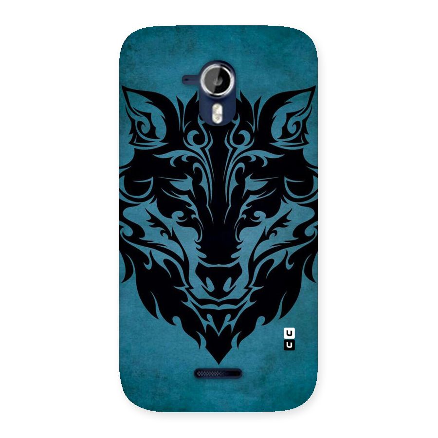 Black Artistic Wolf Back Case for Micromax Canvas Magnus A117