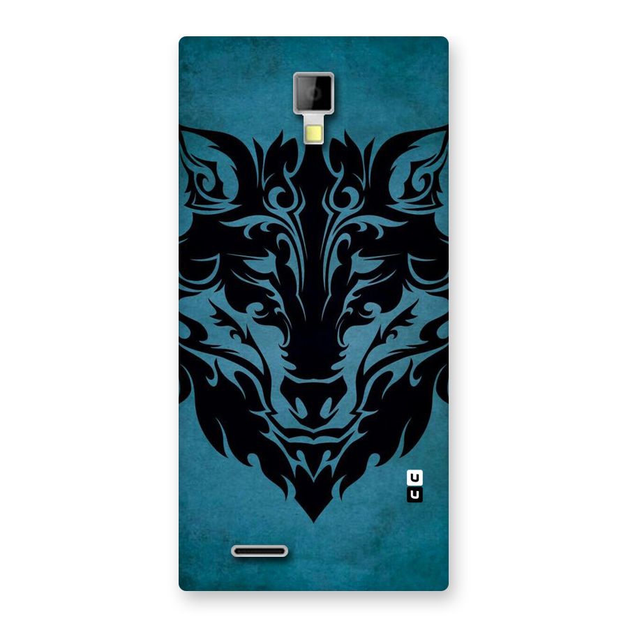 Black Artistic Wolf Back Case for Micromax Canvas Xpress A99