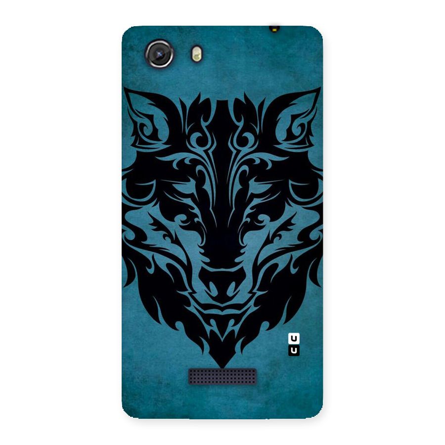 Black Artistic Wolf Back Case for Micromax Unite 3