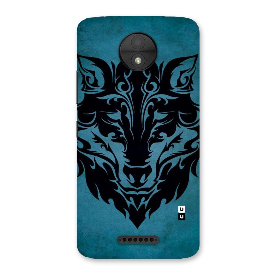 Black Artistic Wolf Back Case for Moto C