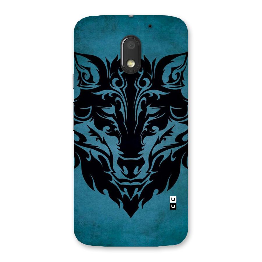 Black Artistic Wolf Back Case for Moto E3 Power