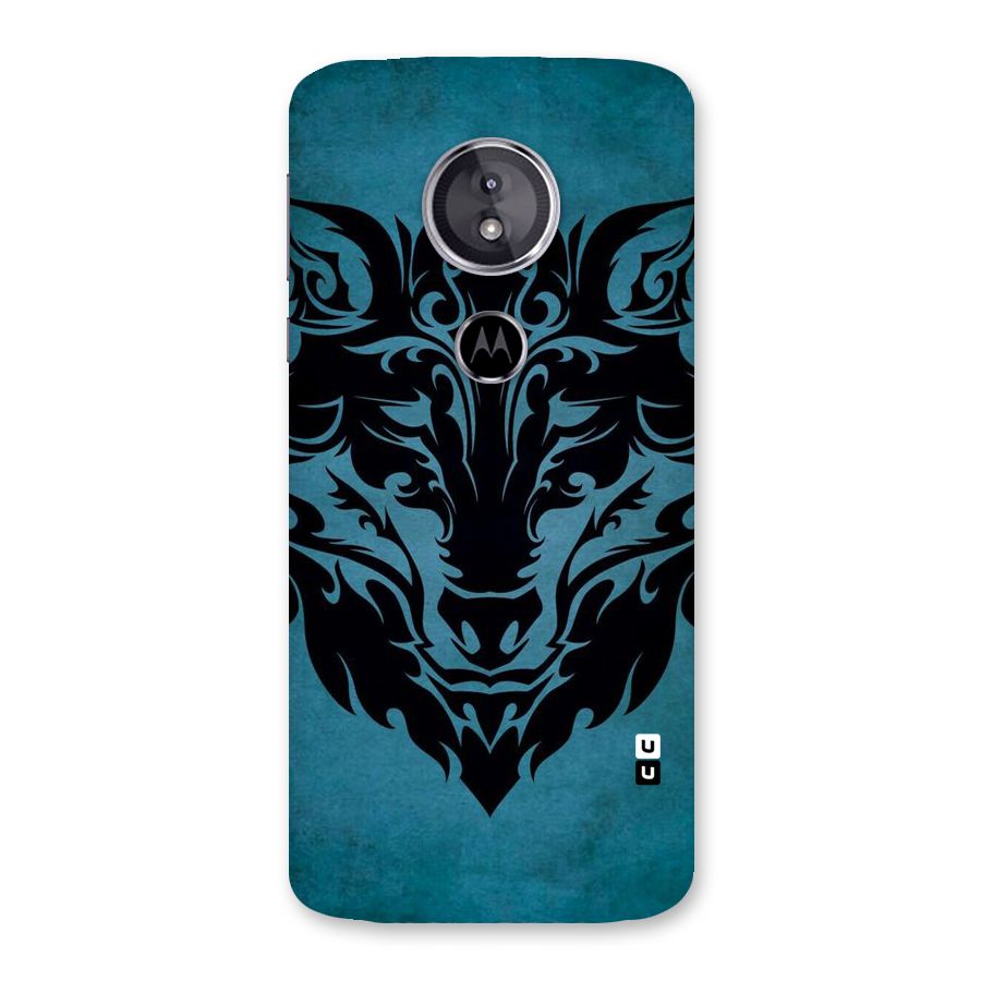 Black Artistic Wolf Back Case for Moto E5