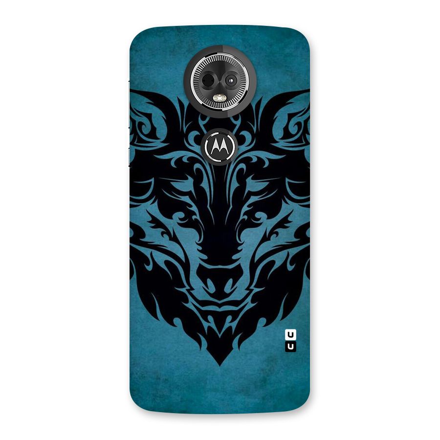 Black Artistic Wolf Back Case for Moto E5 Plus