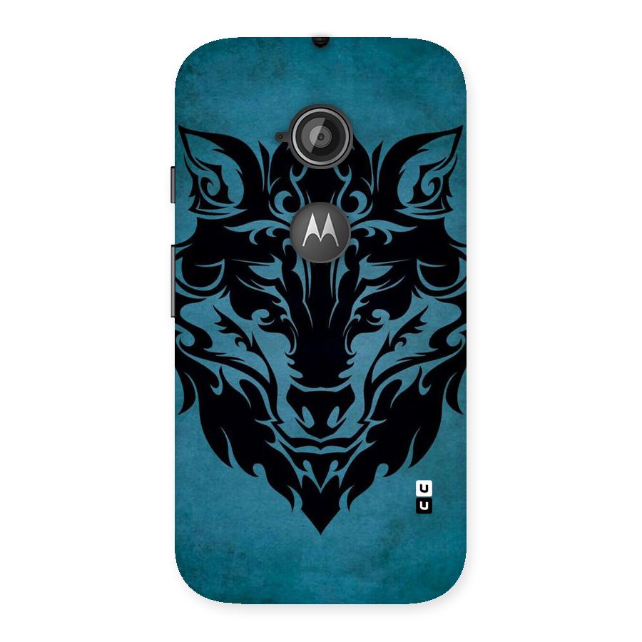 Black Artistic Wolf Back Case for Moto E 2nd Gen
