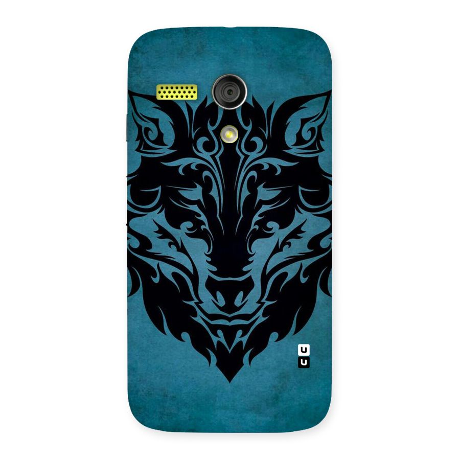 Black Artistic Wolf Back Case for Moto G