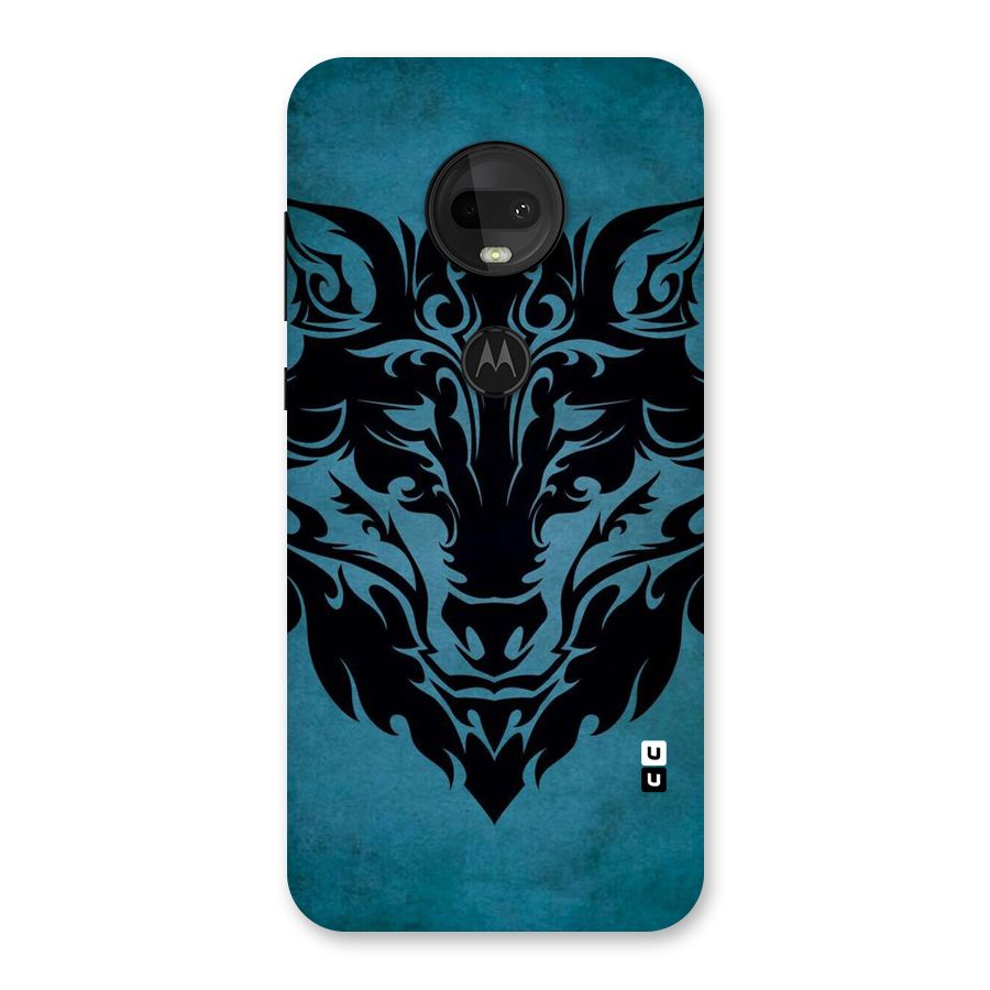 Black Artistic Wolf Back Case for Moto G7