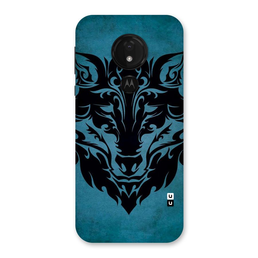 Black Artistic Wolf Back Case for Moto G7 Power