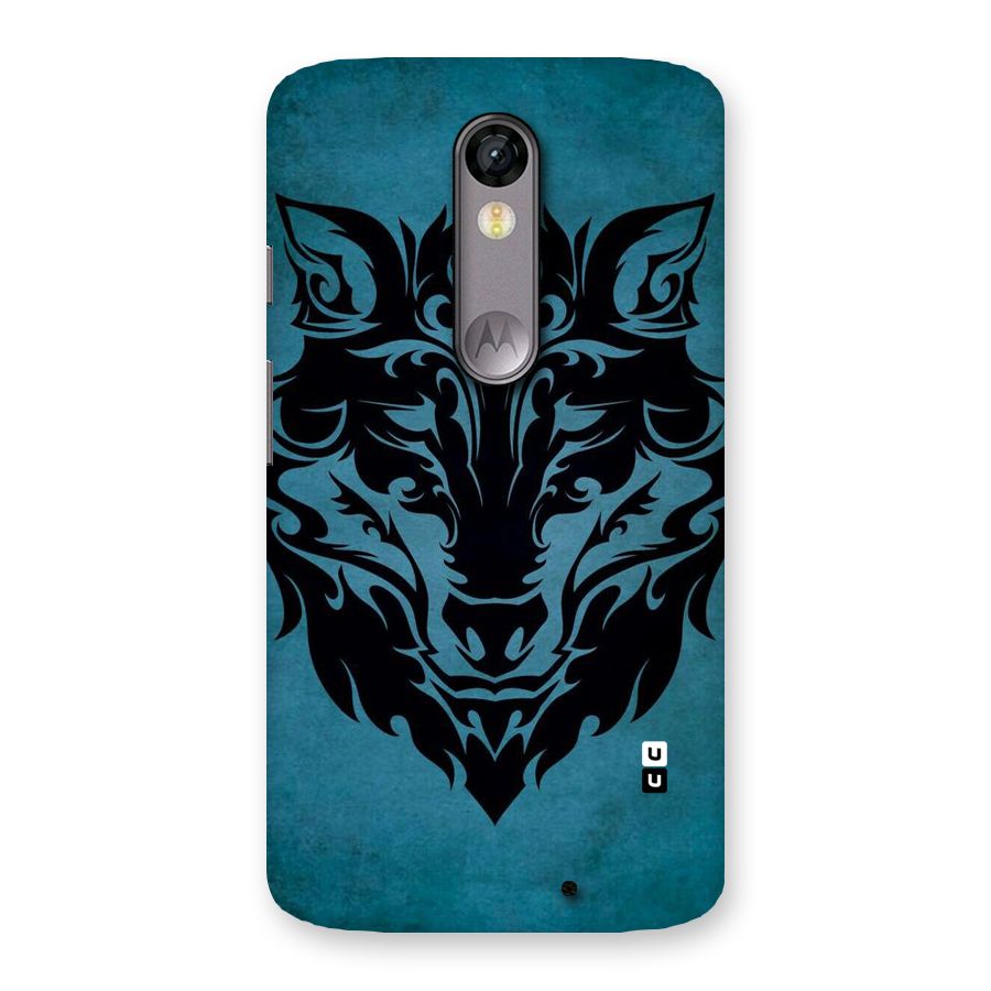 Black Artistic Wolf Back Case for Moto X Force